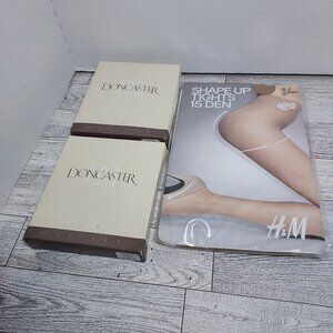 Vintage Pantyhose Lot Of 3 Medium/B H&M And Doncaster